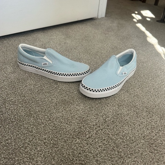 Vans Light Blue Slip-On Sneakers - Picture 7 of 10
